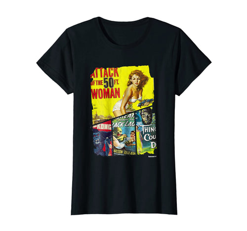 Vintage Style Sci Fi Movie Poster Collage T-Shirt