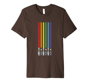 LGBT Flag Light Swords Shirt Light Saber Gay Pride Tee