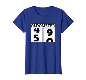 Mens Funny Oldometer 50th Birthday Counting Shirt