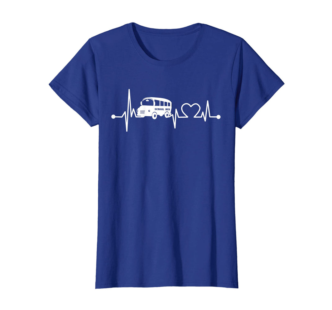 School Bus Driver Heartbeat T-Shirt Funny Cool Loves Gift