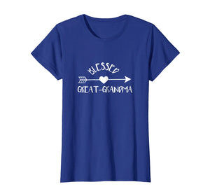 Blessed Great Grandma T Shirt, Cute Arrow Heart Granny Gift