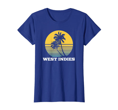 West Indies Retro Tee Vintage Palm Tree Beach Shirt