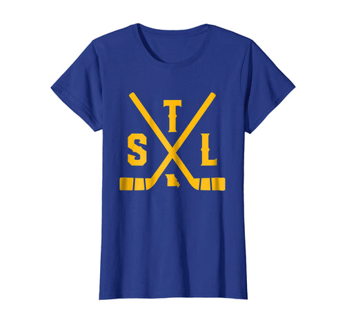 Vintage St. Louis Ice Hockey Sticks State Outline Shirt