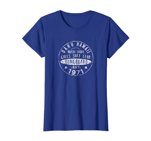 Womens North Shore Oahu Hawaii Girls Surfing Club Vintage T-shirt