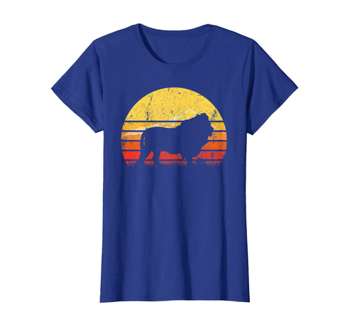 Vintage Retro Lion Silhouette Sun Animal Lover T-shirt Gift