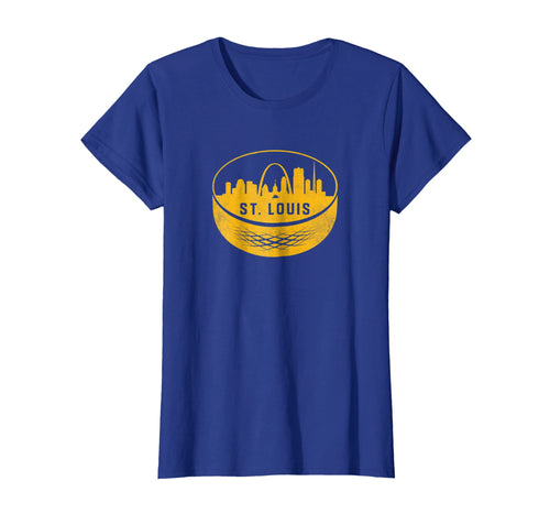 Vintage St. Louis Missouri Cityscape Hockey Retro T-Shirt