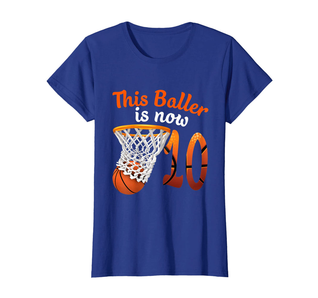 10th Birthday Basketball T-Shirt Funny 10 Years Old Gift