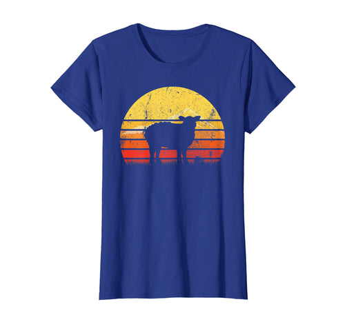 Vintage Retro Sheep Silhouette Sun Animal Lover T-shirt