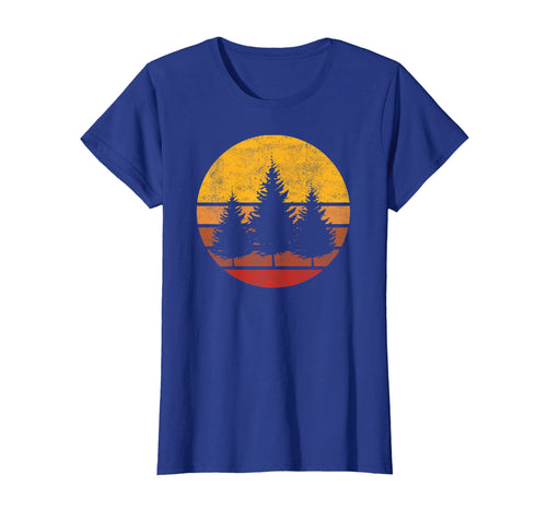 Vintage Sunset Trendy Trees Silhouette Conifer T-Shirt