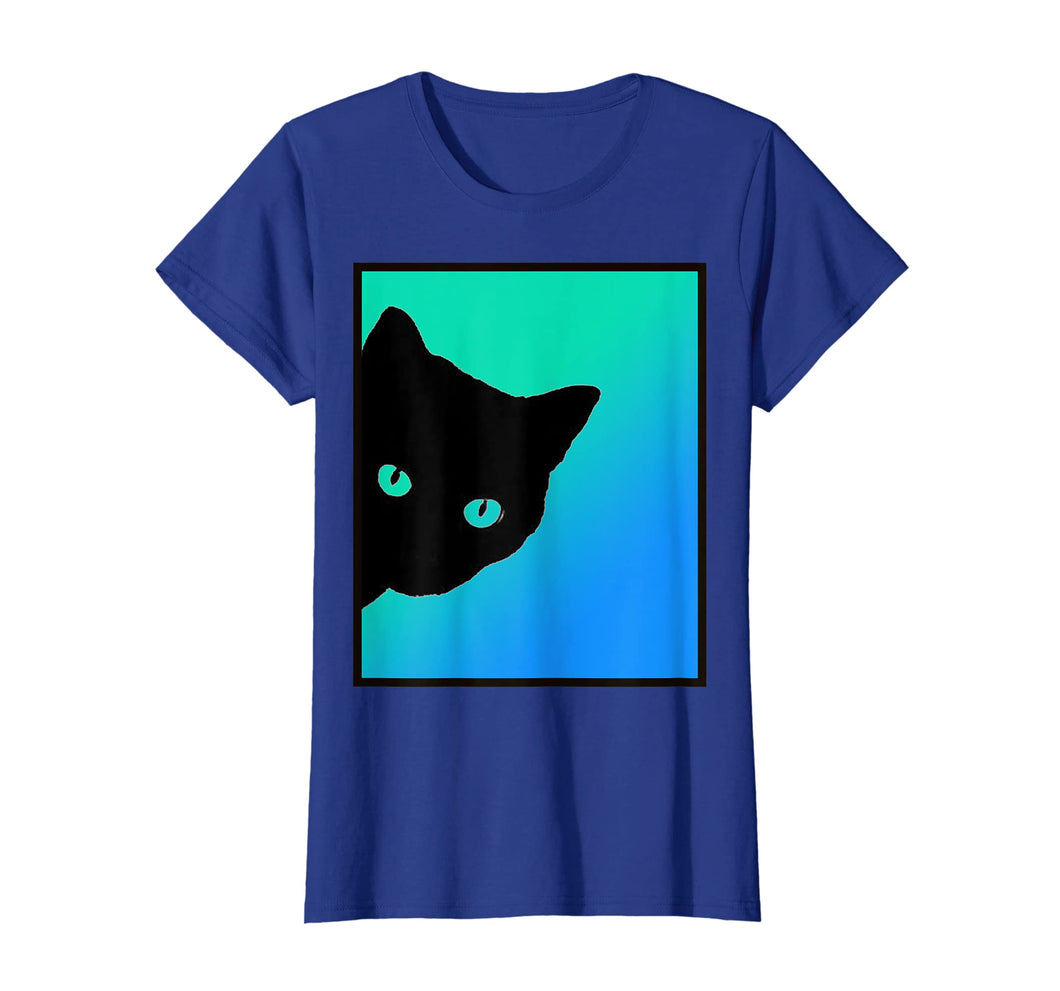 Black Cat Blue Green T Shirt Designed By Cats Made Better