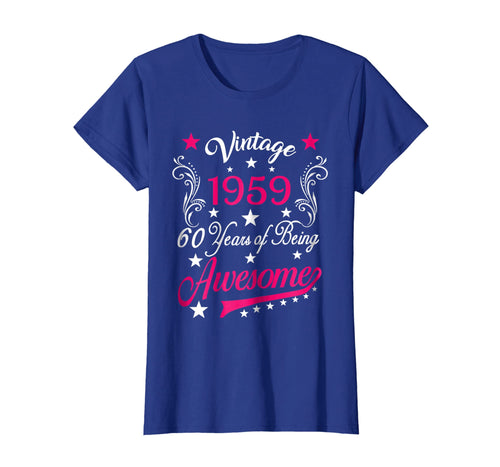Womens Vintage 1959 60th birthday gift 60 Years old Funny T-Shirt