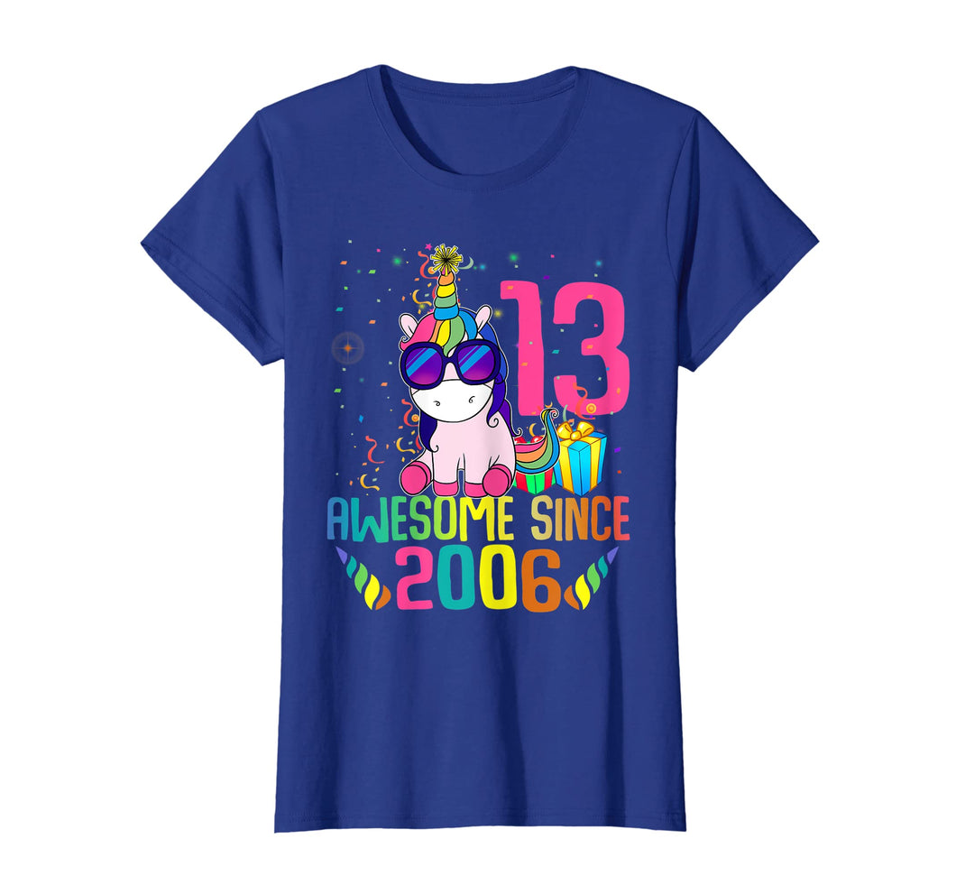 13 Years Old 13th Birthday Unicorn Shirt Girl Daughter Gift