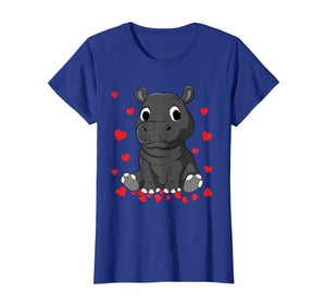 Cute Baby Hippopotamus Valentines Day Shirt for Hippo Lovers