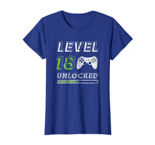 Load image into Gallery viewer, Level 18 Unlocked - 18 Year Old Gamer Funny Birthday T-Shirt

