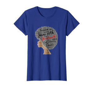Juneteenth Natural Hair Afro T-Shirt for Black Women