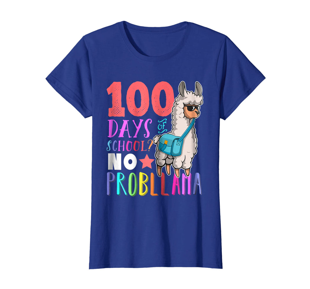 100 Days of School No Probllama Llama Shirt Llama Gift Girls