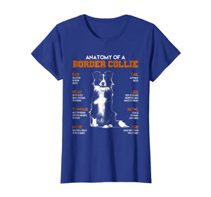Anatomy Of A Border Collie Dogs T Shirt Funny Gift