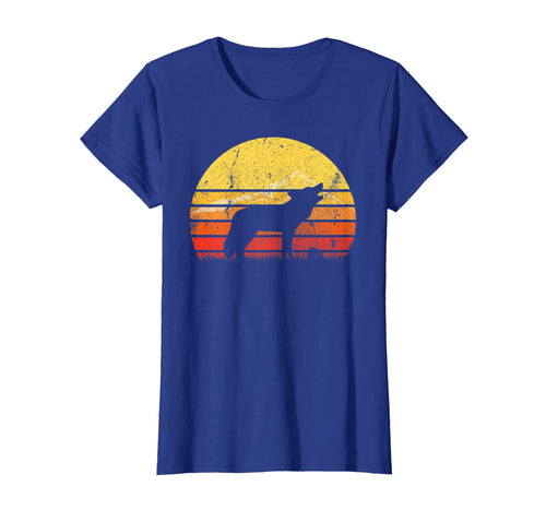 Vintage Retro Coyote Silhouette Sun Animal Lover T-shirt