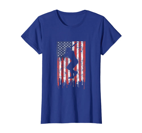 Vintage Patriotic American Flag Baseball T-Shirt USA Tee