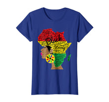 Load image into Gallery viewer, African American Woman With Afro Word Art Natural Hair Shirt
