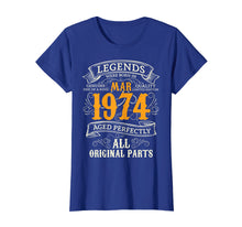 Load image into Gallery viewer, March 1974 Classic Men Women Tshirt. 45th Birthday Gifts

