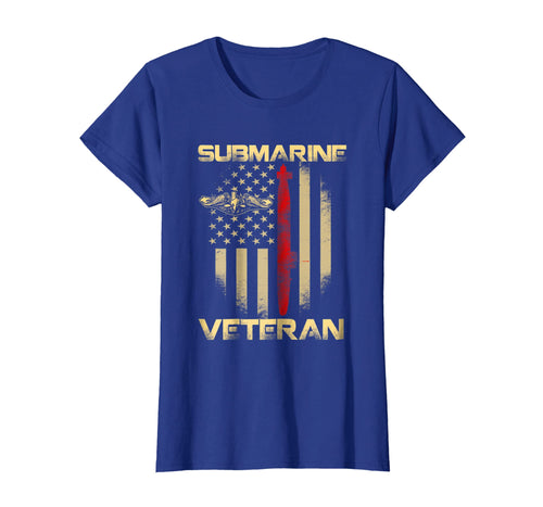 Vintage Submarine Veteran American Flag Vets T-Shirt