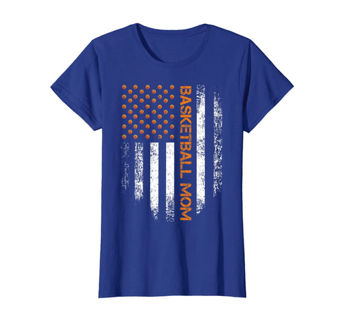Vintage USA American Flag Proud Basketball Mom Player TShirt
