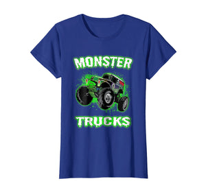 Monster Truck Christmas Birthday Gift Green Big Car Tee