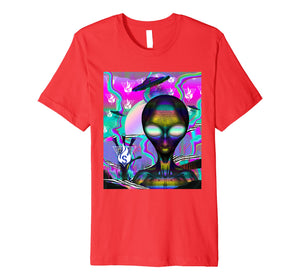 Space Alien EDM Rave T-Shirt UFO Forbidden Kingdom Sythfire