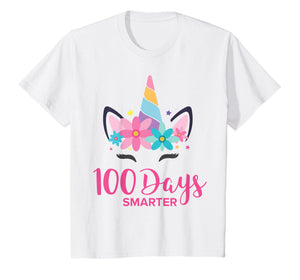 100 Days of School Shirt Unicorn Girls Costume Gift Tee