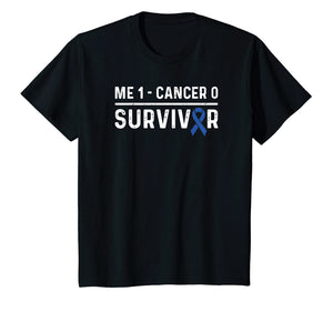 Colon Cancer Awareness Products Blue Ribbon Survivor T-Shirt