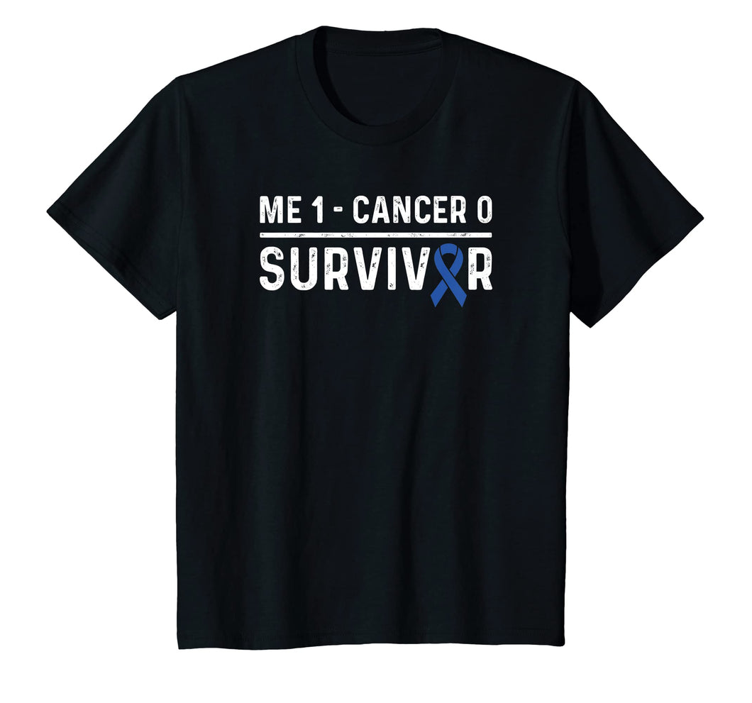 Colon Cancer Awareness Products Blue Ribbon Survivor T-Shirt