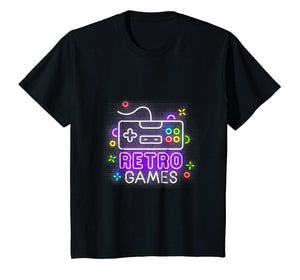 Retro Games T-Shirt Neon Glow Classic Gaming