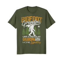 Load image into Gallery viewer, Bigfoot Grandpa T-Shirt Sasquatch Yeti Camping Gift Shirt
