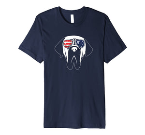 English Mastiff American Flag Shirt USA Patriotic Dog Gift