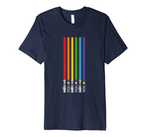 LGBT Flag Light Swords Shirt Light Saber Gay Pride Tee