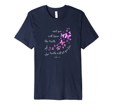 Load image into Gallery viewer, Christian T-shirts Bible Verse Butterfly for Women &amp; Girls
