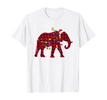 Load image into Gallery viewer, Christmas Red Plaid Buffalo Elephant Xmas Pajamas Family T-Shirt
