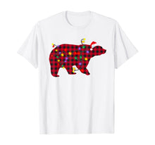 Load image into Gallery viewer, Christmas Decorations Red Plaid Buffalo Bear Xmas Pajamas T-Shirt
