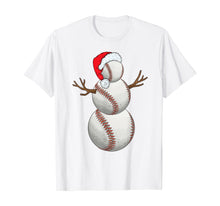 Load image into Gallery viewer, Christmas Baseball Snowman Ball Xmas Gift For Men Women Kids T-Shirt
