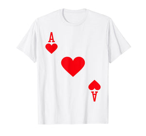 Ace of Hearts Costume T-Shirt Halloween Deck of Cards