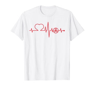 Love Radiology Technician heart beat gift t-shirt men women
