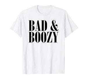 Bad & Boozy Bachelorette Party Funny Summer Beer Pun T-shirt