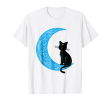 Load image into Gallery viewer, Black Cat Crescent Moon Sailor Mom T-Shirt
