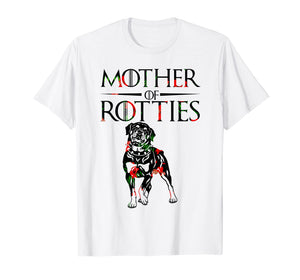 Mother of Rotties Dogs Flower T-shirt