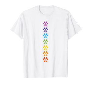 7 Chakras Puppy Paw Print Cute High Vibe Conscious T-Shirt