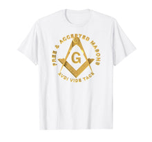 Load image into Gallery viewer, Masonic F &amp; AM Masons Square &amp; Compass Freemason T-Shirt
