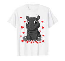 Load image into Gallery viewer, Cute Baby Hippopotamus Valentines Day Shirt for Hippo Lovers
