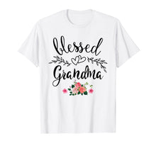 Load image into Gallery viewer, Blessed Grandma T-Shirt with floral, heart Mother&#39;s Day Gift
