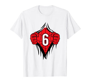 Boys Superhero Comic Birthday Shirt 6 Year Old Cartoon